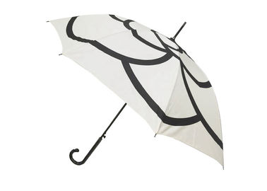 Witte Compacte j-Stokparaplu, Hand Dicht van de Dames Automatische Paraplu