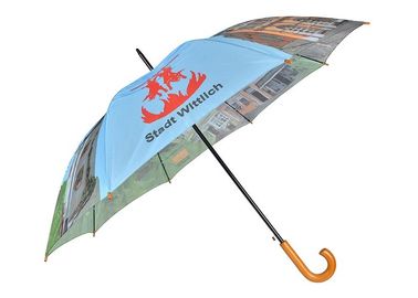 Diameter 120CM Promotie Gedrukte Paraplu's, de Vaste Paraplu van het Greep Grote Golf