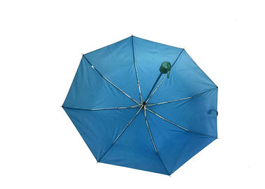 Blauwe Vouwbare van het het Kader Super Lichte J Handvat van het Paraplumetaal Hand Dichte Open