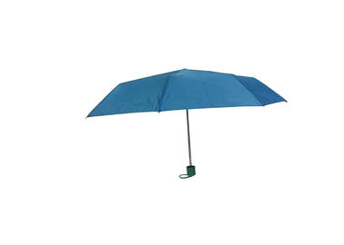 Blauwe Vouwbare van het het Kader Super Lichte J Handvat van het Paraplumetaal Hand Dichte Open
