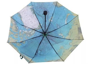 Aangepaste Gedrukte 3 Vouwenparaplu, Mini Automatische Paraplu voor Zon of Regen