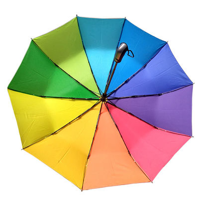 Hoog - Paraplu van de kwaliteits de Waterdichte Volledige Hand Gevouwen Regenboog