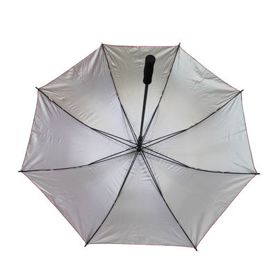 Zilveren Deklaag 	Pongézijde190t Semi Automatische Paraplu 27 Duim