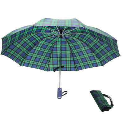 BSCI 8mm Metaalschacht Drie het Vouwende Patroon van de Paraplu Groene Controle voor Mensen