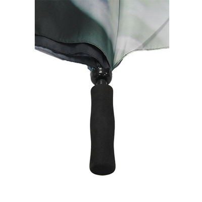8mm Paraplu van het het Handvat Auto Open Golf van de Metaalschacht de Rechte met Digitale Druk