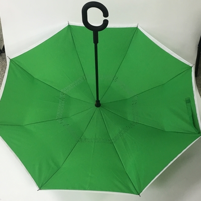 Het AZO Vrije Dubbele Omgekeerde van de Laag190t Polyester sluit Paraplu
