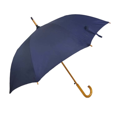 De rechte Paraplu van het Bedrijfspongézijde Houten Handvat met Logo Printing
