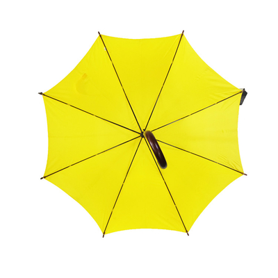 Houten Handvat Auto Open Wind Rechte Paraplu met Glasvezelschacht