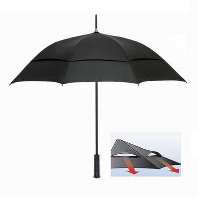 De aangepaste Dubbele Luifel van Logo Windproof Fiberglass Golf Umbrella