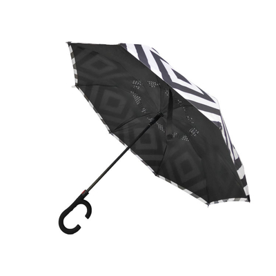 Het hand Open Dubbele Lagen Omgekeerde Ontwerp van de Paraplumanier