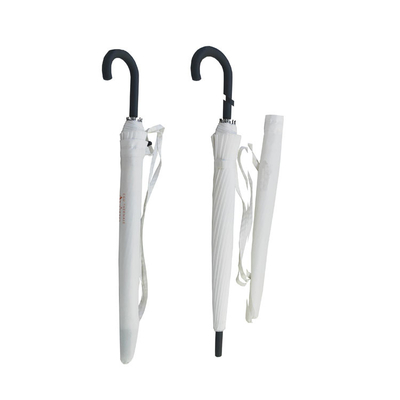 Van de de kleurenstok van de 16 Ribben de Auto Open Paraplu witte lange paraplu