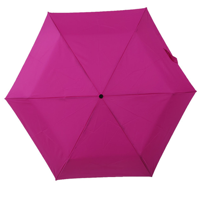 Lichtste 3 vouwde paraplu met koolstofriemen handmatig open 19 inch 6 panelen