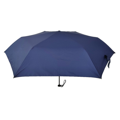 Lichtste 3 vouwde paraplu met koolstofriemen handmatig open 19 inch 6 panelen