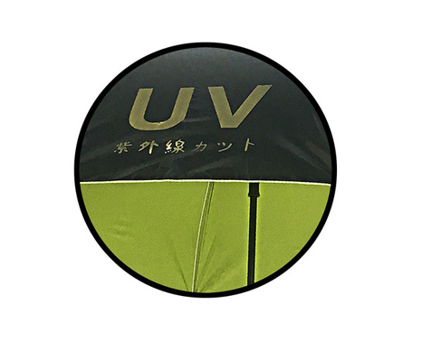Zwarte UV-bestendige Pongee Auto Open Stick Paraplu Diameter 105cm