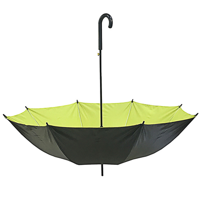 Zwarte UV-bestendige Pongee Auto Open Stick Paraplu Diameter 105cm