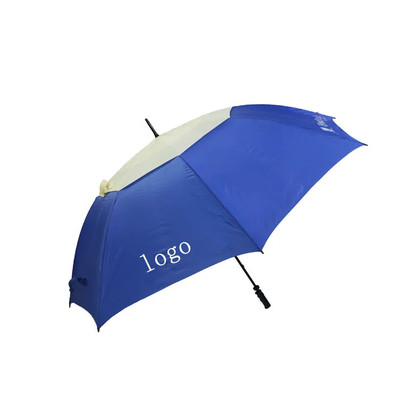 Grote waterdichte golfparaplu met ergonomisch glasvezelframe voor UV-bescherming