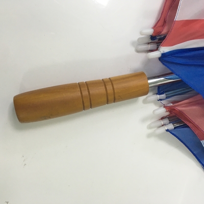 Zwarte 8-riemen rechte handgreep winddicht Compact Golf paraplu