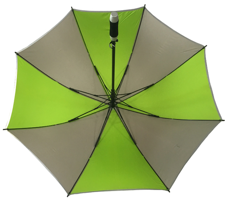Sleek zwart rechte handgreep Pongee Golf paraplu