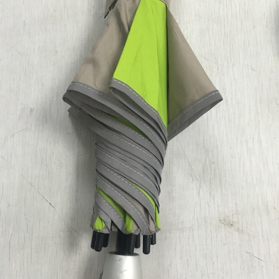 Sleek zwart rechte handgreep Pongee Golf paraplu