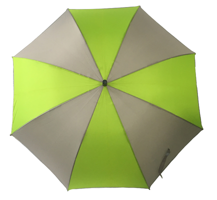 Sleek zwart rechte handgreep Pongee Golf paraplu