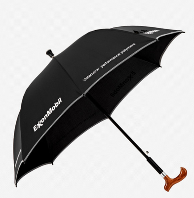 Gepersonaliseerde Outdoor Pongee Paraplu met winddichte metalen en glasvezel ribben