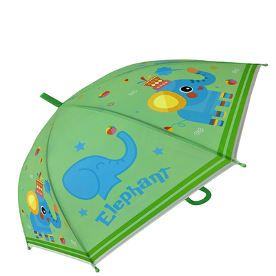 OEM Dome Catoon Kids paraplu met metalen as en glasvezel ribben