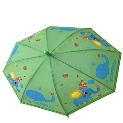 OEM Dome Catoon Kids paraplu met metalen as en glasvezel ribben
