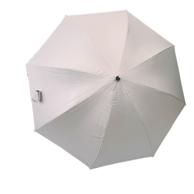 260g bamboe-handvat-stok paraplu met zwarte UV-coating en glasvezel schachten
