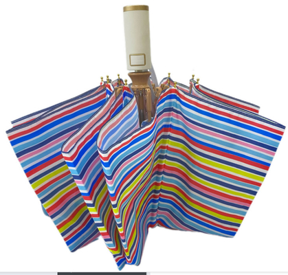 Automatische drievoudige compacte paraplu met stevig metalen frame en plastic handvat