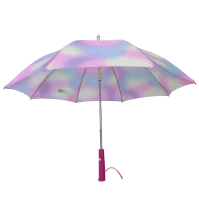 19 inch staal glasvezel winddicht Pongee kleurrijke LED safety zaklamp paraplu
