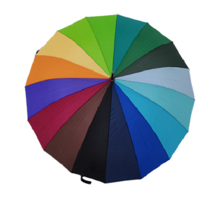 30 inch Chromatische mens Golf paraplu Metalen schacht Houten behandeld met warmte-overdruk