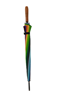 30 inch Chromatische mens Golf paraplu Metalen schacht Houten behandeld met warmte-overdruk