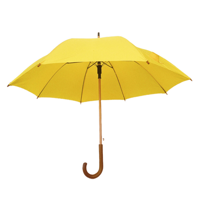 8 Glasvezelribben Hands-free stick paraplu met duurzame Pongee stof