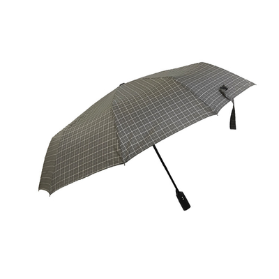 Automatische drievoudige reisparaplu met verbeterde duurzaamheid van metalen as en glasvezel frame