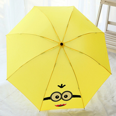 Schattige kids vouwde paraplu met cartoon rubber handvat
