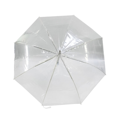 Duidelijke paraplu paraplu voor regen glasvezel ribben en aangepast ontwerp 23 inch met aluminium as