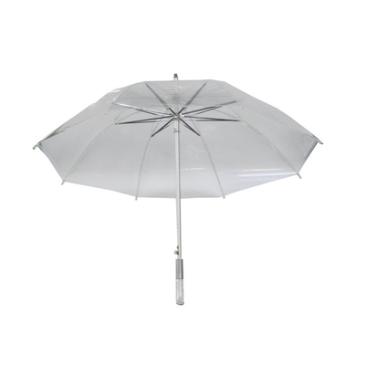 Duidelijke paraplu paraplu voor regen glasvezel ribben en aangepast ontwerp 23 inch met aluminium as