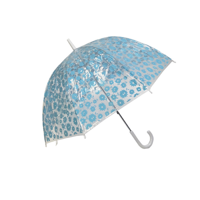 23 inch doorzichtige regen paraplu met aangepast pakket en glasvezel schacht