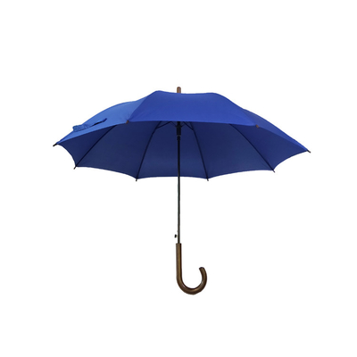 Op maat gemaakte golfparaplu's met houten handvat en metalen ribben in polyester / Pongee stof