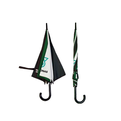 27 inch x8k Zwart Matt Glasvezel Frame Golf Paraplu Reclame Paraplu Kleur Naad Logo Op maat