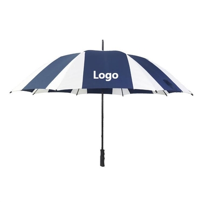 Polyester / Pongee Stof Bedrijfsmerk Golf Paraplu's Met Plastic Handle
