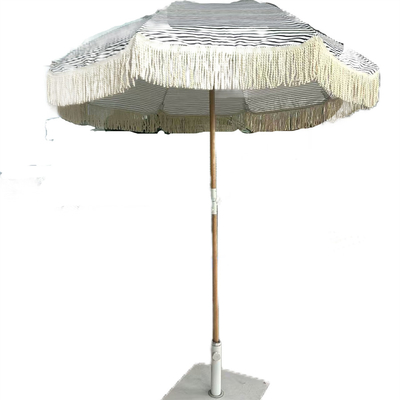 Stof UV strand paraplu zonnebescherming 210T Oxford stof met zilveren coating Acceptabel logo
