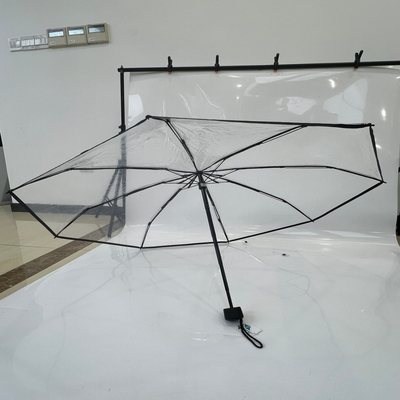 21 inch 5 opvouwbare dekking transparante paraplu voor regen handmatige open functie