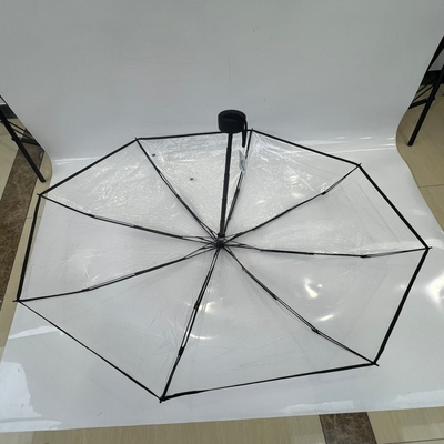 21 inch 5 opvouwbare dekking transparante paraplu voor regen handmatige open functie