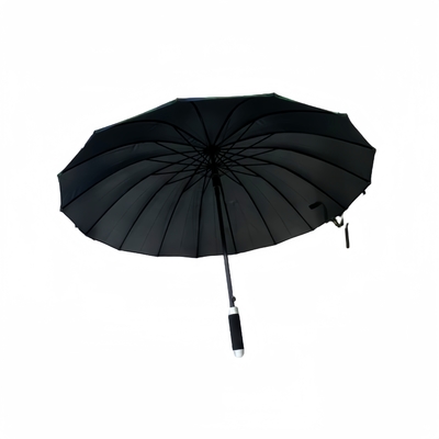 Blijf droog 25 inch grote rechte handgreep compacte golf brolly met 16 ribben super winddichte paraplu
