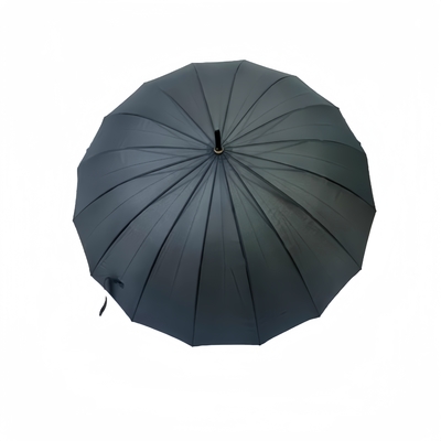 Blijf droog 25 inch grote rechte handgreep compacte golf brolly met 16 ribben super winddichte paraplu