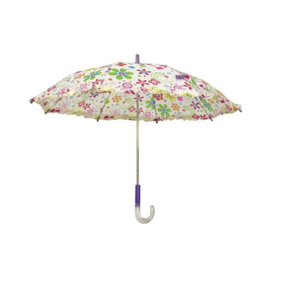Kleurrijke kinderparaplu met prachtig Pongee-stof en een gemakkelijke knop voor openen/sluiten op school en op reis