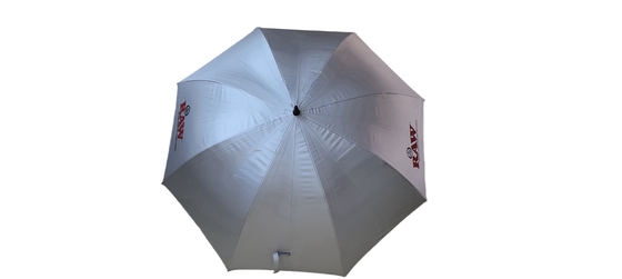 190T golfparaplu's van Pongee-stof met zilveren coating, metalen ribben en glasvezel