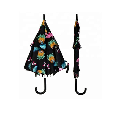Owl Printing Kids Compact Paraplu met Chome Plated Steel Shaft en Customized Package