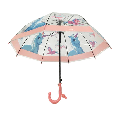 19 inch Kinderen Compact Paraplu met POE Stof en Unicorn Printing Incidental Whistle